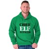 Xmas Chief Elf Officer Santa Helper Hoodie Sweatshirt Women Men Brisco Brands - 4 of 4