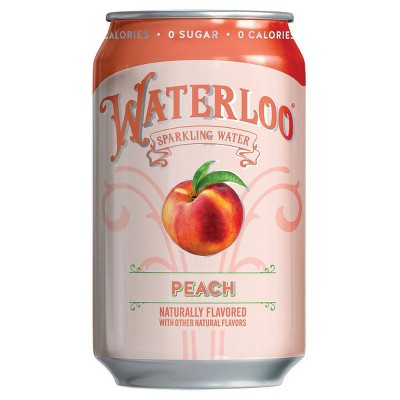 Waterloo Peach Sparkling Water - 8pk/12 fl oz Cans