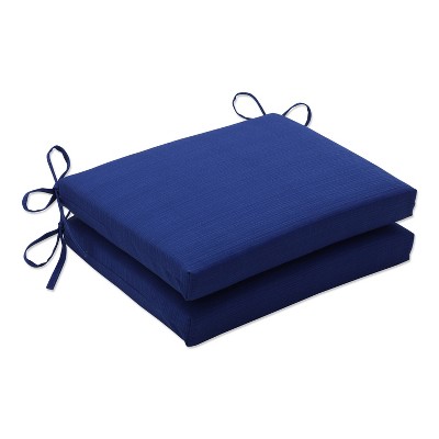 Outdoor 2-Piece Square Seat Cushion Set - Fresco Solid - Pillow Perfect