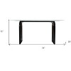 HomeRoots 72" White and Black Marble And Solid Wood Sled Base Oval Dining Table - 3 of 4