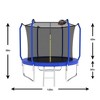 VisioGear Trampoline, Trampoline with Safety Enclosure Net, Trampoline with Basketball Hoop, Blue, 120.08"*120.08"*98.82" - 2 of 4