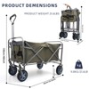 BEAFUP Foldable Utility Wagon Cart with 4 All-Terrain Wheels & 150lbs Capacity | Portable Folding Wagon for Camping,Beach,Shopping,Picnics - 3 of 4
