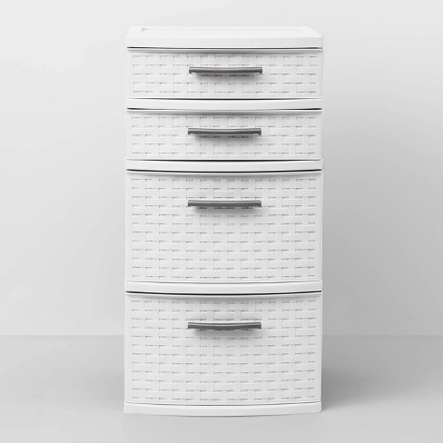 4 Drawer Med Weave Tower White Room Essentials Target