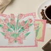 Unique Bargains Floral 3D Greeting Cards with Envelope and Message Note 1 Set - 2 of 4