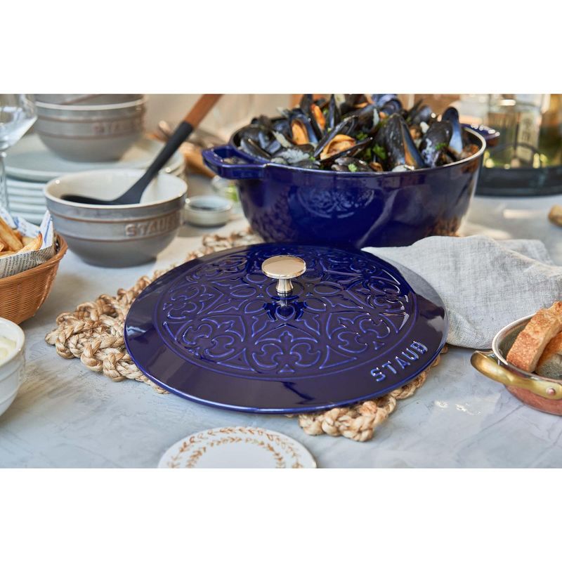 STAUB Cast Iron 3.75-qt Essential French Oven with Lilly Lid, 5 of 13