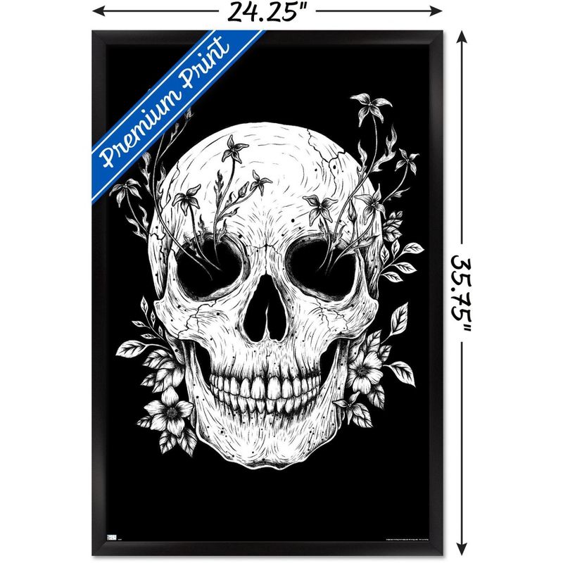 Trends International Episodic Drawing - Floral Skull Framed Wall Poster Prints, 3 of 7