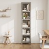 Bookcase 5-Tier Farmhouse Bookshelf Wooden Bookcase Rustic Vintage Multi-Tier Oak Bookcase for Home Office, Living Room, Bedroom - 3 of 4