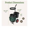 Gardeners Supply Company Heavy Duty Mobile Tool Storage Caddy, All In One  Easy-roll Garden Tools Utility Cart Carrier