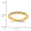 Black Bow Jewelry 2.5mm 14k Yellow Gold .04 Ctw Diamond Stackable Twist Band - 4 of 4