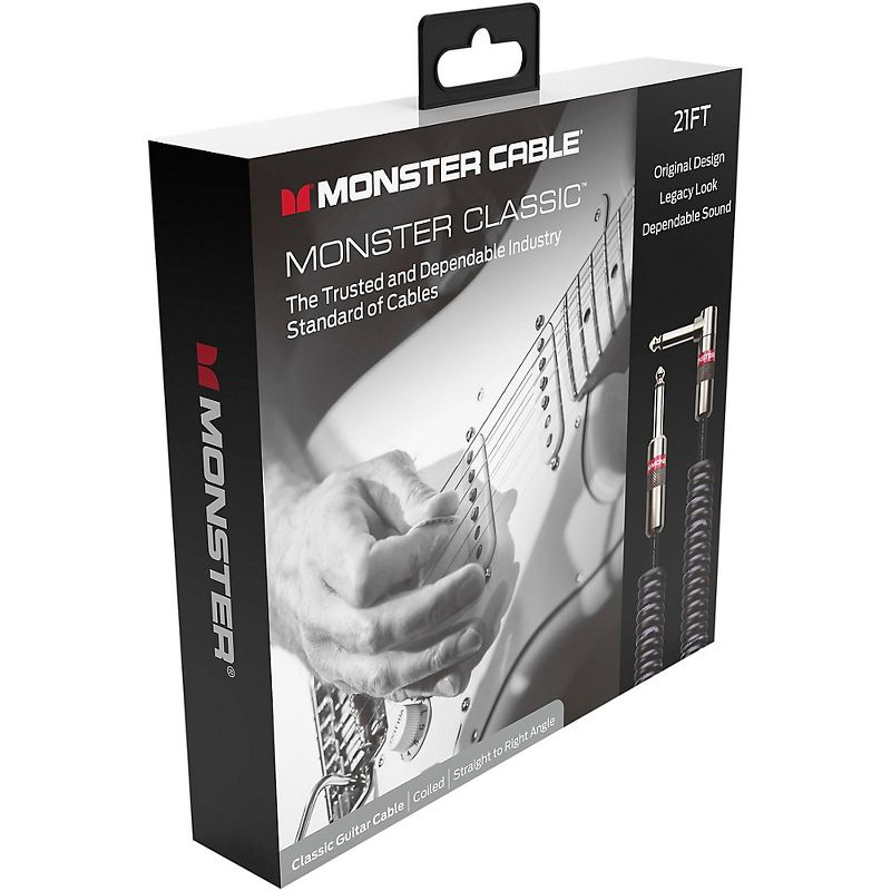 Monster Cable Prolink Monster Classic Pro Audio Instrument Cable, Coiled 21 ft. Black, 3 of 4
