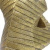 HomeRoots Set of Three 7" Gold Resin Tabletop Sculpture - 4 of 4