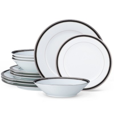 Noritake Austin Platinum 12-Piece Dinnerware Set, Service for 4