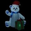 vidaXL Inflatable Polar Bear White, Red, Green, Blue Fabric Large - 4 of 4