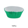 Unique Bargains Solid Color Disposable Baking Cups Aluminum Foil Greaseproof Paper 1.97"x1.18" 100 Pcs - 4 of 4
