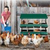 Chicken Nesting Box, 8 Hole Chicken Laying Box with Chicken Perch, Heavy Duty Metal Roll Away Nest Box for Chicken Coop Hens - 4 of 4