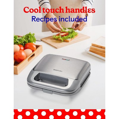 Silver Non-Stick 3-in-1 Indoor Grill, Sandwich & Waffle Maker
