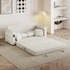 70.9"W Folding Sofa Bed with USB Charging, Chenille Convertible Sleeper Sofa with Side Storage Pockets - ModernLuxe - 3 of 4