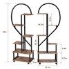 2 Pack 6-Tier Plant Stand, Tall Metal Indoor Plant Stand With Detachable Wheels, Plant Stands With Drawers Large Plant Display Stand - 2 of 4