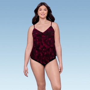 Aqua Green, Women's Triple Tier Tankini - 1 of 3