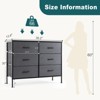 GlasFlength Decorative Storage Cabinets Tall Dresser Fabric Storage Tower ,6 Drawers Wood Top for Kid Room, Nursery, Gray 38.2"*13.8"*30" - 3 of 4