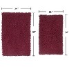 Fantasia Bath Rug Bathroom Rugs Set, Bathroom Decor, Washable Rug, Extra Soft and Absorbent bath Rug, Bath Mat Set, Non-Slip, 2 Pcs Set(M+L), Red - 3 of 4