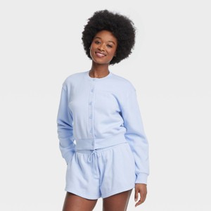 Women's Leisure Studio French Terry Cardigan - Universal Thread™ - 1 of 3