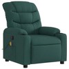 vidaXL Dark Green Fabric Massage Recliner Chair - Manual Reclining Armchair with 6-Point Vibration - 4 of 4