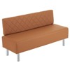 Karl Home Black 58.6 in. Upholstered Waiting Room Reception Bench Chair with Backrest - 2 of 4