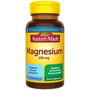 Nature Made Dietary Supplement Magnesium Softgels - 250mg - 50ct - 1 of 4