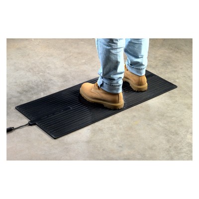 Cozy Black 16" x 36" Electric Heated Rubber Floor Mat