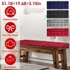 NewHome"Non-Slip Bench Seat Cushion with Ties for Indoor/Outdoor Furniture, 51.18x19.68in for Patio"blue 8cm thick - 2 of 4