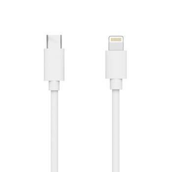 Just Wireless Lightning to USB-C PVC Cable – White