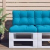 vidaXL Pallet Cushion - Blue 19.7"x15.7"x4.7" Polyester Fabric Sofa Cushion - Indoor/Outdoor Garden Patio Furniture Pad - 2 of 4