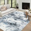 Machine Washable Area Rug 5x7 Contemporary Abstract Rug for Bedroom with Non Slip Backing Low Pile Soft Marble Printed Floor Carpet - 2 of 4