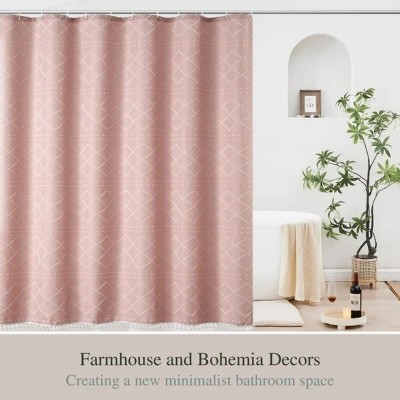 LunaLulinlk Pink Shower Curtains,Heavy-Duty Mold/Mildew-Resistant
