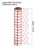 Unique Bargains Clear Flower Wrapping Paper 98ft x 16in Wrap Roll Gift Wrapping 2.5 Mil Thick Film Red Polka Dots - 2 of 4