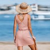 Women's Breezy Beachwear Elastic Waist Knit Cover Up Dress - Cupshe - 4 of 4