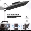 Pellebant 11 x 11 FT Outdoor Patio Cantilever Umbrella with Crank and 360 Degrees Rotation - 4 of 4