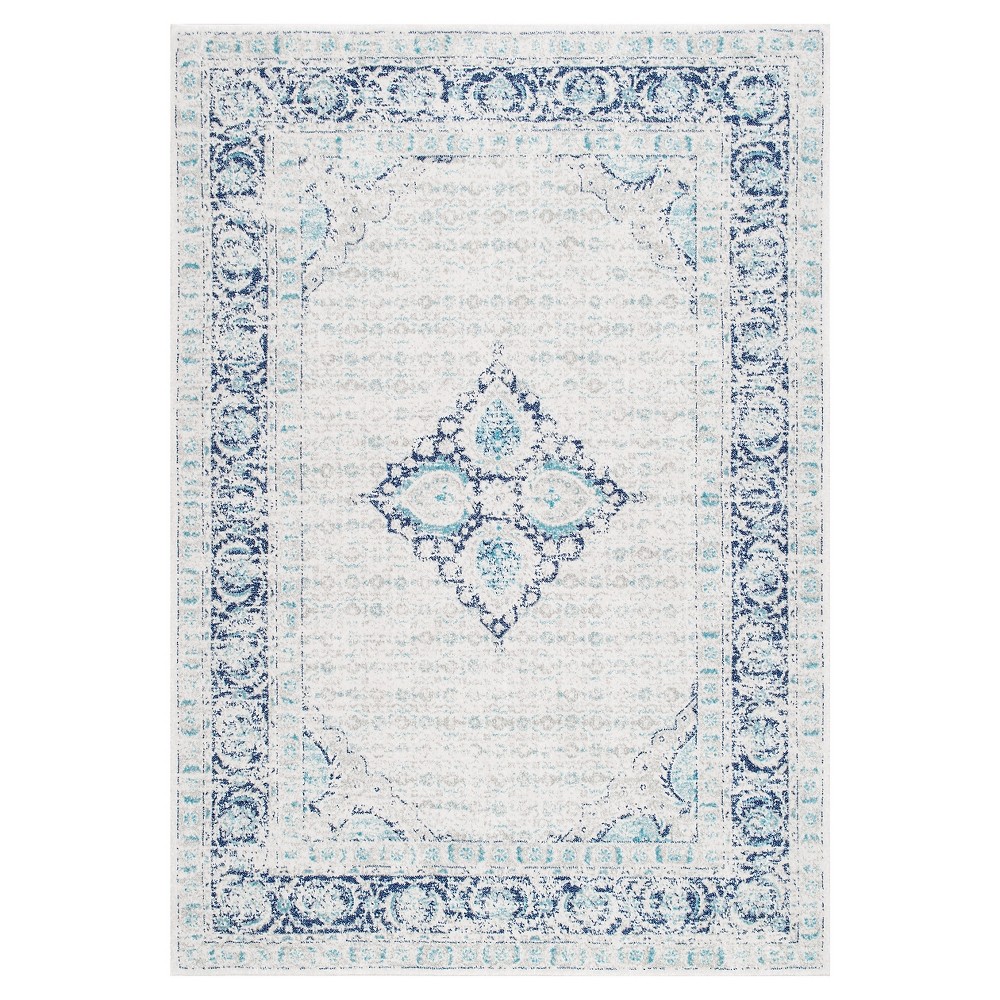 4'x6' Vintage Pauley Area Rug Light Blue- nuLOOM