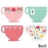 Big Dot of Happiness Floral Let's Par-Tea - Tea Cup Decorations DIY Garden Tea Party Essentials - Set of 20 - 3 of 4