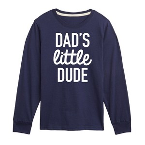 Boys' - Instant Message - Dad Set Little Dude Long Sleeve Graphic T-Shirt - 1 of 4