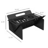 SEVOBAL 3-in-1 Small Portable Fire Pit Stove Coffee Table Burning Firepit Carrying Bag Quick Assembly Camping Bonfire Picnic, Black, 18"*2.25"*10.75" - 3 of 4