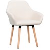 vidaXL Dining Chairs 2 pcs Cream Fabric - 2 of 4