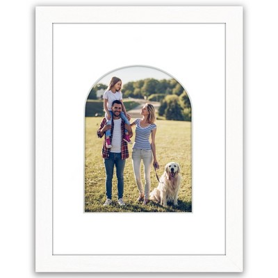 Americanflat 9" x 12" Picture Frame with Mat - Arch Design - Stylish Decor for Living Rooms, Dorms, Offices & More