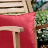 Outdoor Decor by Commonwealth Solid Outdoor Pillow Cover 18" x 18" Red (Cover Only) - 3 of 4