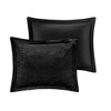 Sapphtopaz 4-Piece King/Cal King Velvet Duvet Cover Set, Diamond Quilted King Quilt Bedding Set with 2 Shams & Pillow -Black - 3 of 4