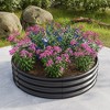 47.24"x11.4" Tall Round Raised Garedn Bed For Flowers, Herbs, Fruits, Vegetables,Galvanized Metal Backyard Patio Planter Raised Beds,black - 2 of 4