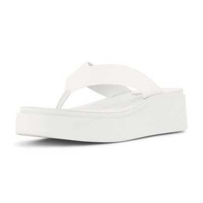 CUSHIONAIRE Women's Pippin thong platform sandal with +Memory Foam
