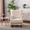 High Back Velvet Nursery Rocking Chair,Deep Padded Armchair for Baby Room Living Room,Modern Comfortable Lounge-Baofuwish - 2 of 4