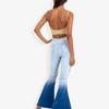 Anna-Kaci Classic Retro High Waist Long Denim Frayed Hem Bell Bottom Jeans - 4 of 4